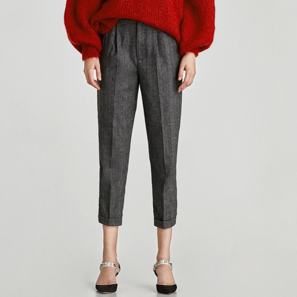 NWT Zara cropped baggy pants small